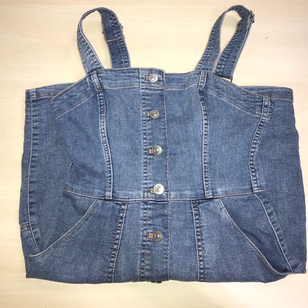 Button down denim dress